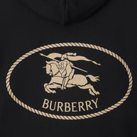 Burberry EKD Logo Cotton Hoodie - Black