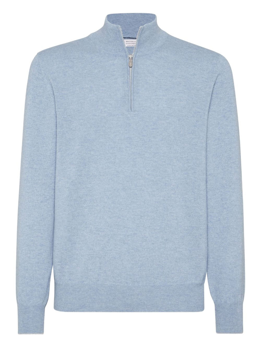 Brunello Cucinelli Cashmere High-neck Sweater - White