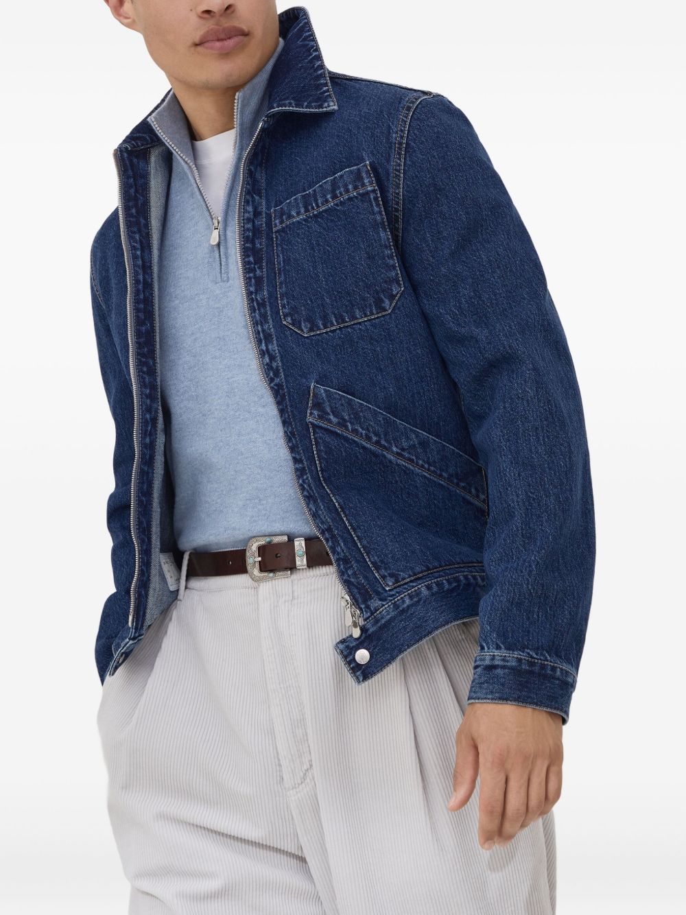 Brunello Cucinelli Cashmere High-neck Sweater - Blue