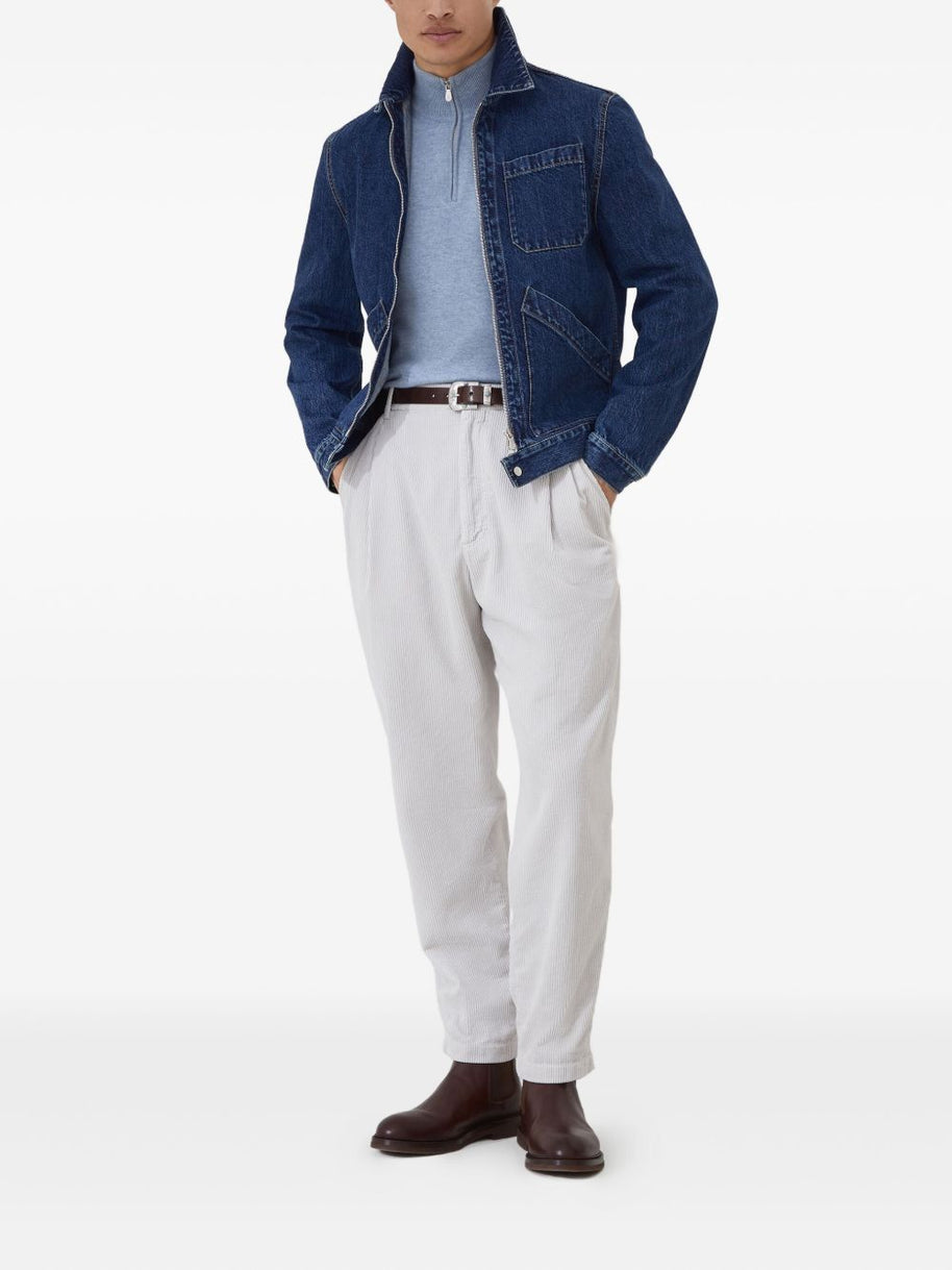 Brunello Cucinelli Cashmere High-neck Sweater - White