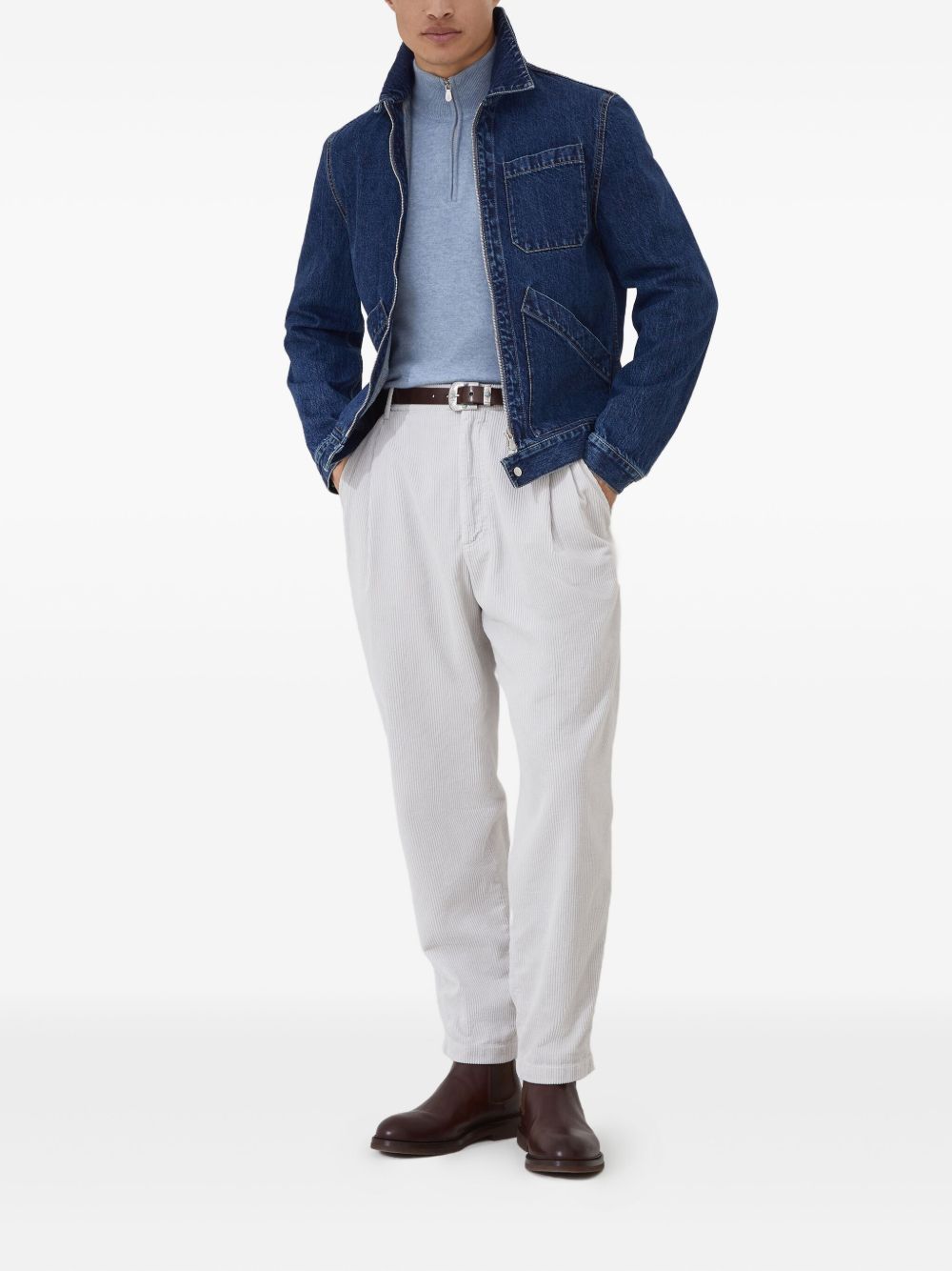 Brunello Cucinelli Cashmere High-neck Sweater - White