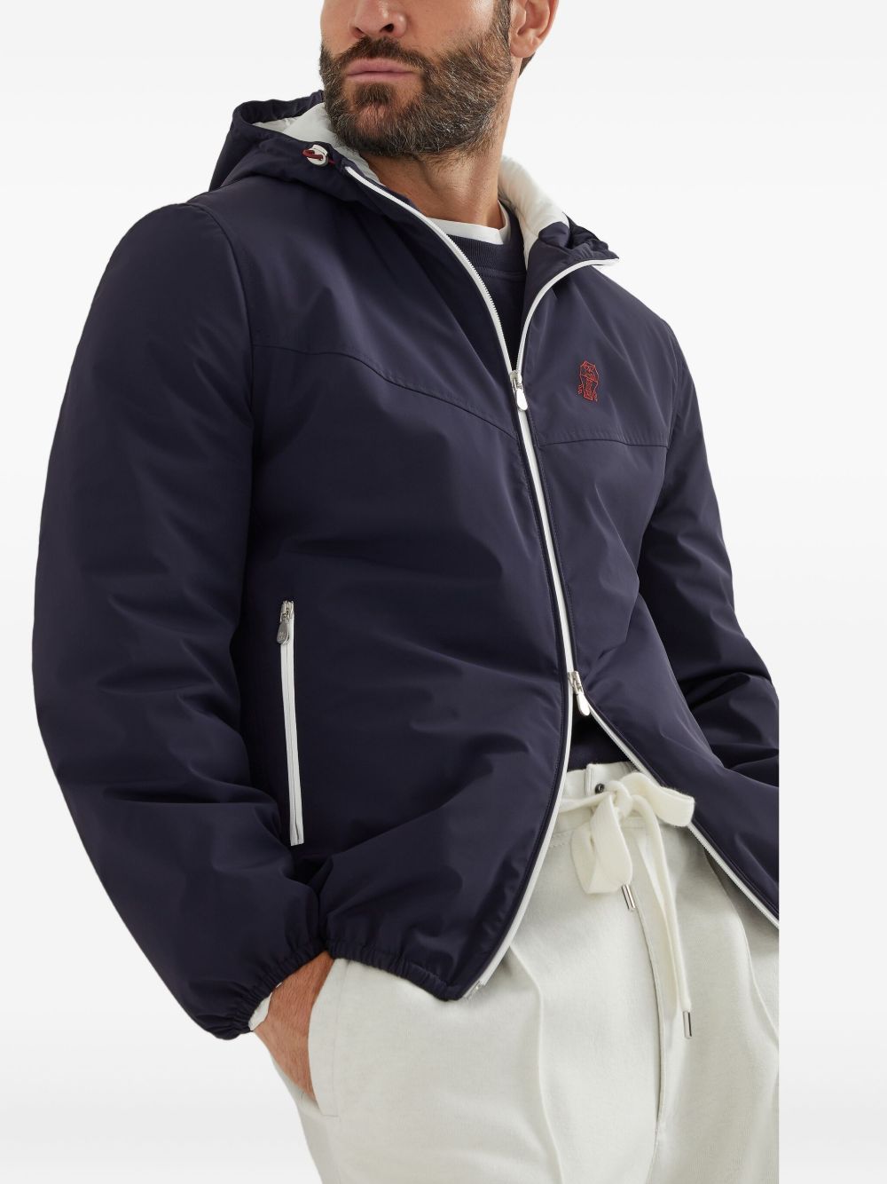 Brunello Cucinelli Nylon Blouson Jacket - Blue