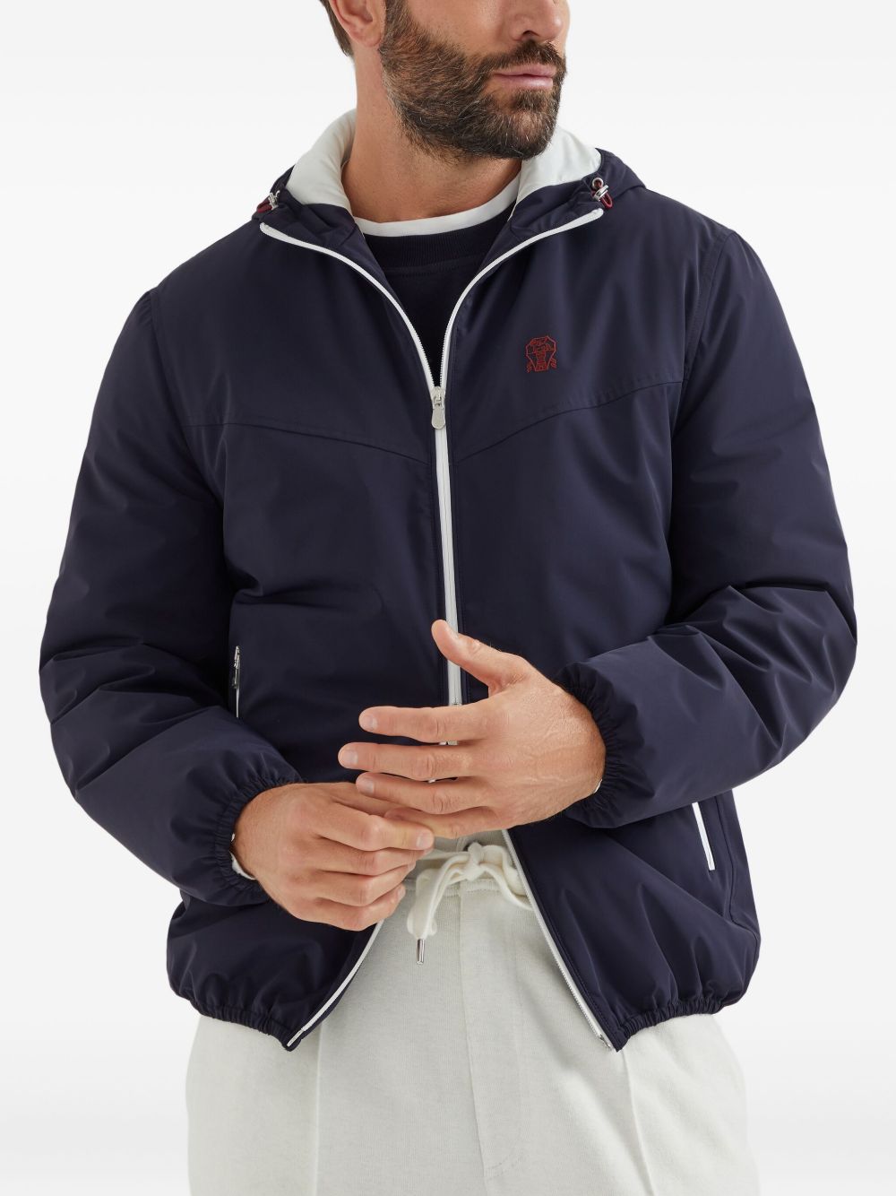 Brunello Cucinelli Nylon Blouson Jacket - Blue