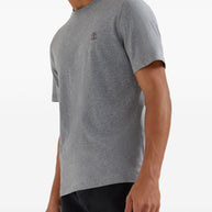 Brunello Cucinelli Logo Cotton T-shirt - Grey
