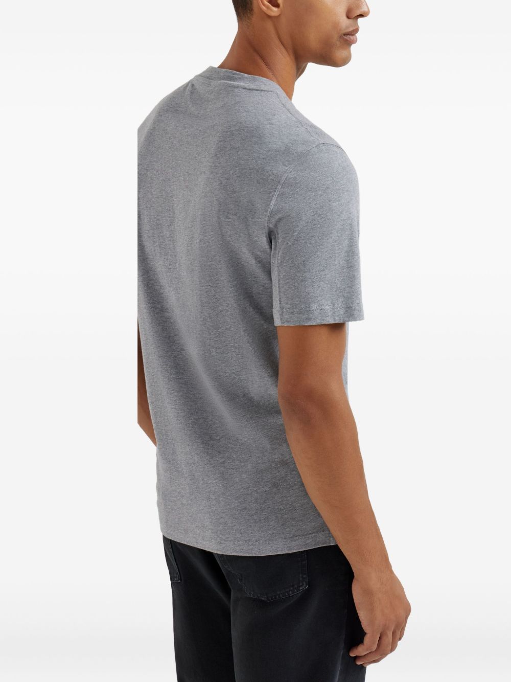Brunello Cucinelli Logo Cotton T-shirt - Grey
