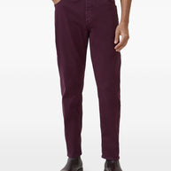 Brunello Cucinelli Chino Cotton Trousers - Bordeaux
