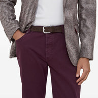 Brunello Cucinelli Chino Cotton Trousers - Bordeaux