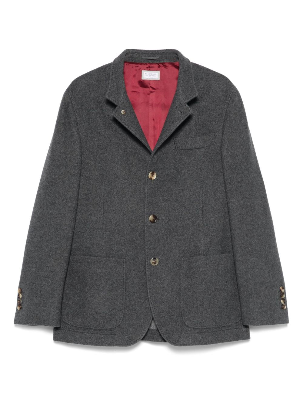 Brunello Cucinelli Cashmere Single-breasted Jacket - Grey