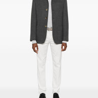 Brunello Cucinelli Cashmere Single-breasted Jacket - Grey