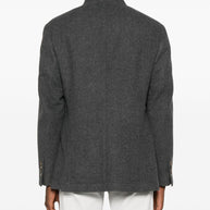 Brunello Cucinelli Cashmere Single-breasted Jacket - Grey