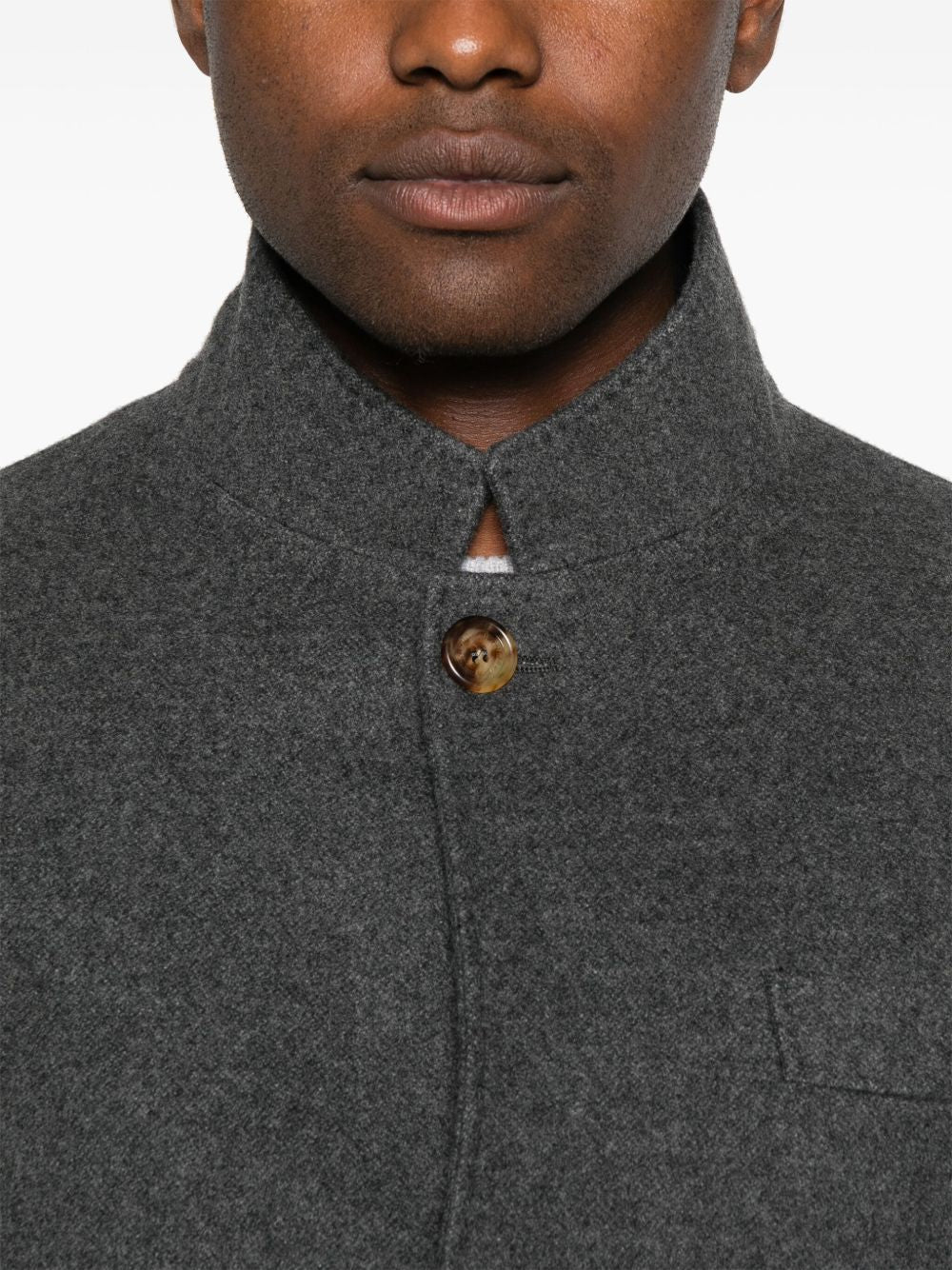 Brunello Cucinelli Cashmere Single-breasted Jacket - Grey
