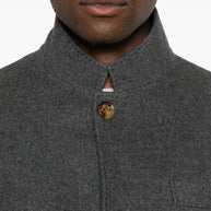 Brunello Cucinelli Cashmere Single-breasted Jacket - Grey
