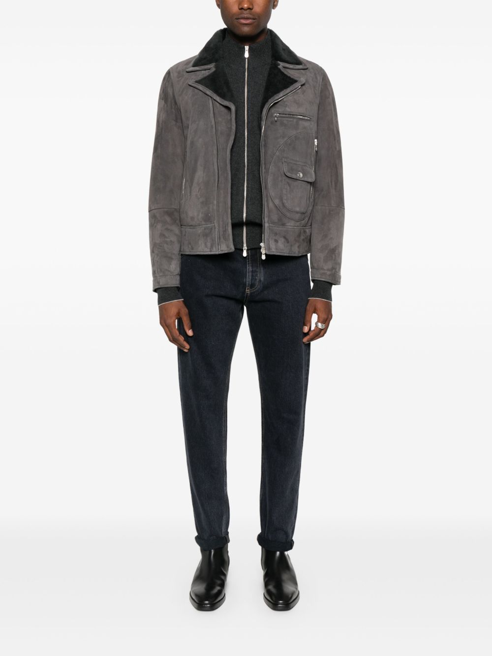 Brunello Cucinelli Cashmere Zipped Cardigan - Grey
