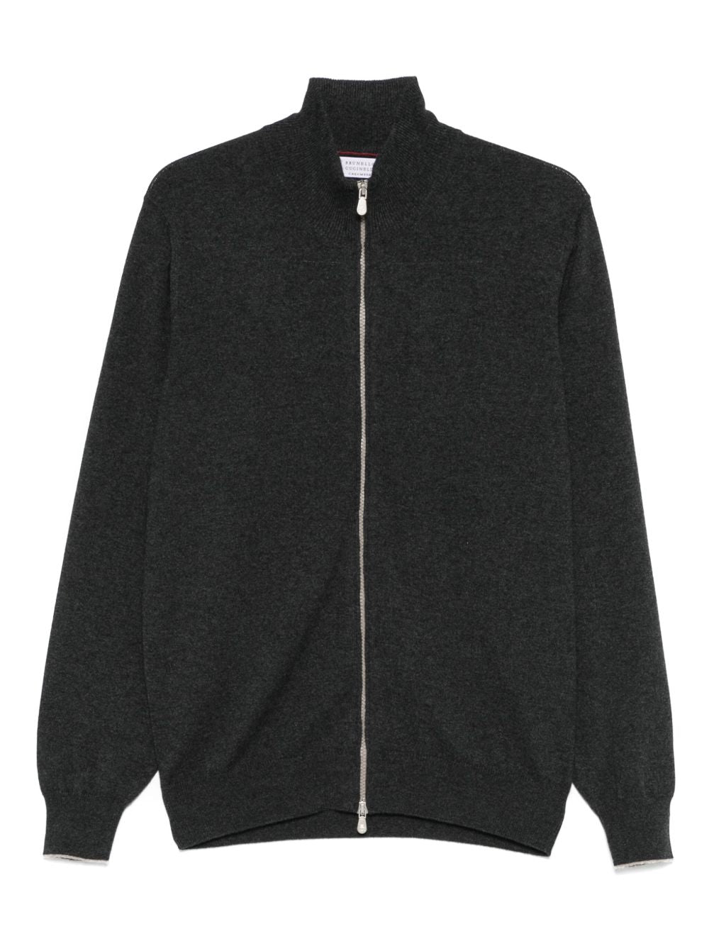 Brunello Cucinelli Cashmere Zipped Cardigan - Grey