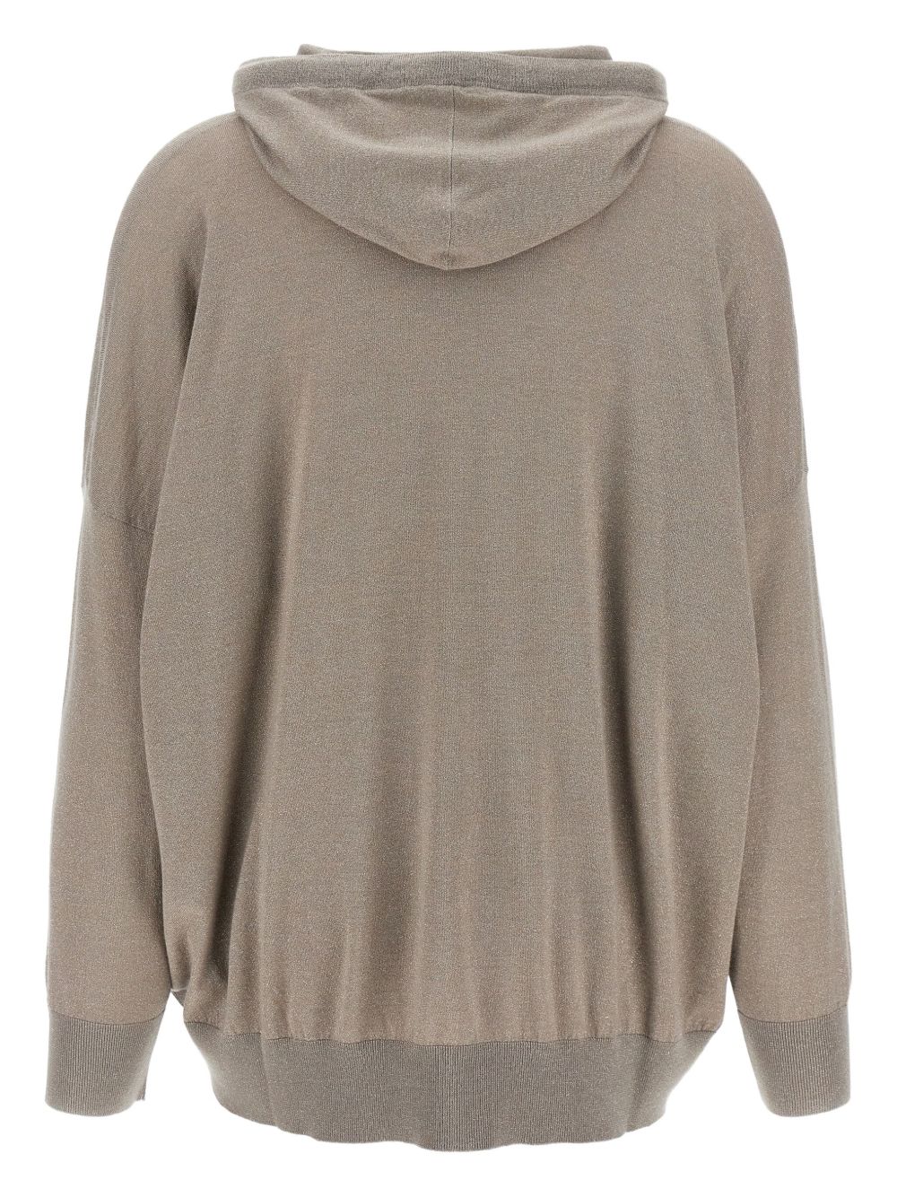 Brunello Cucinelli Wool And Silk Blend Hoodie - Dove Grey