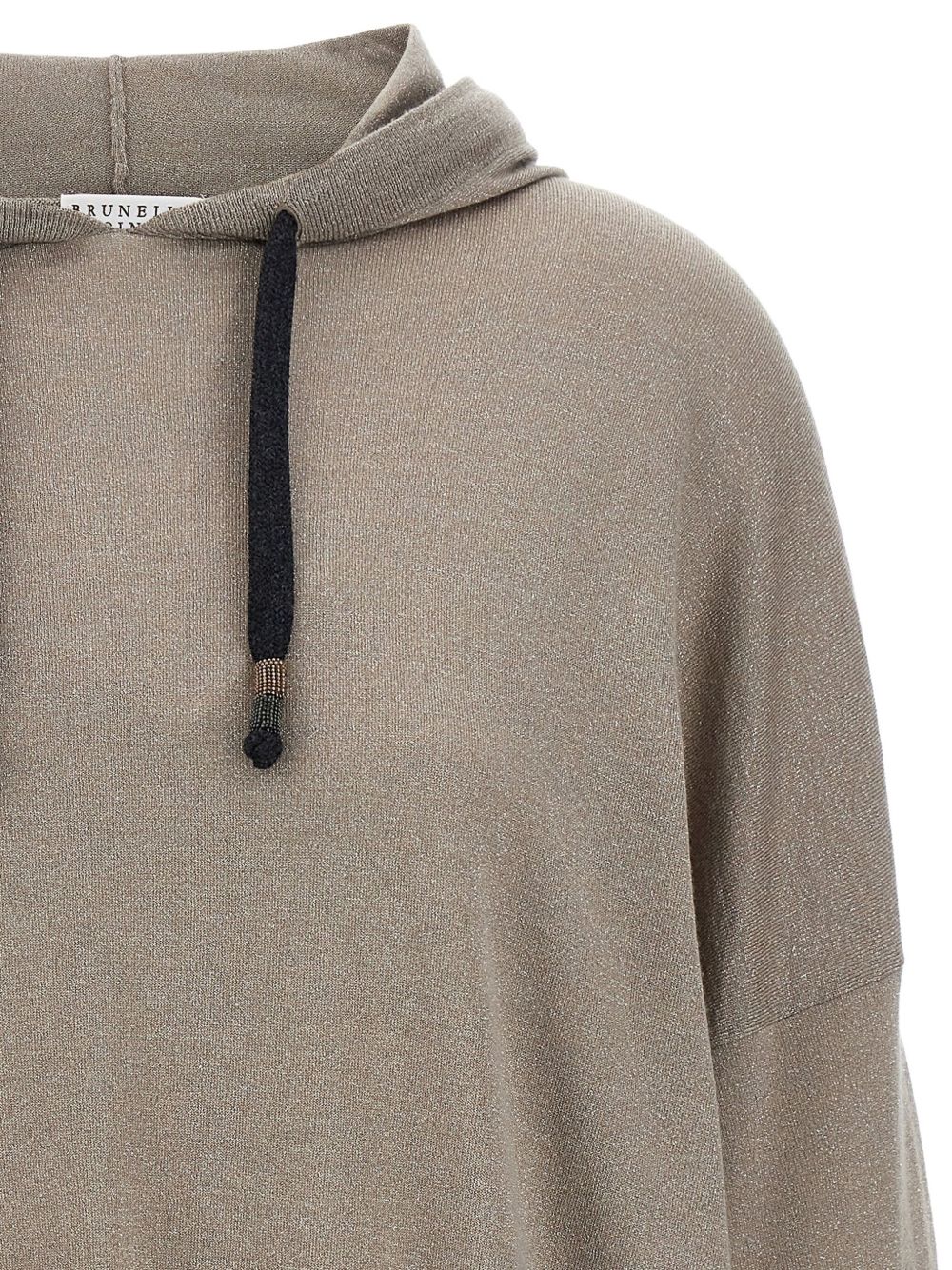 Brunello Cucinelli Wool And Silk Blend Hoodie - Dove Grey