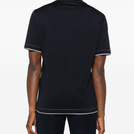 Brunello Cucinelli Logo Cotton T-shirt - Blue