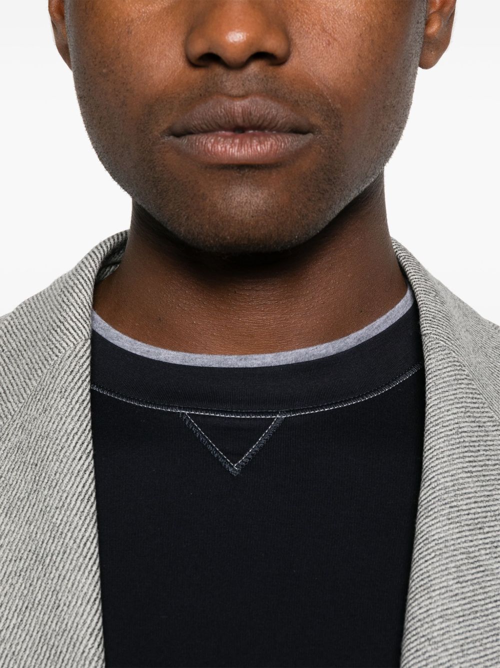 Brunello Cucinelli Logo Cotton T-shirt - Blue