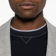 Brunello Cucinelli Logo Cotton T-shirt - Blue