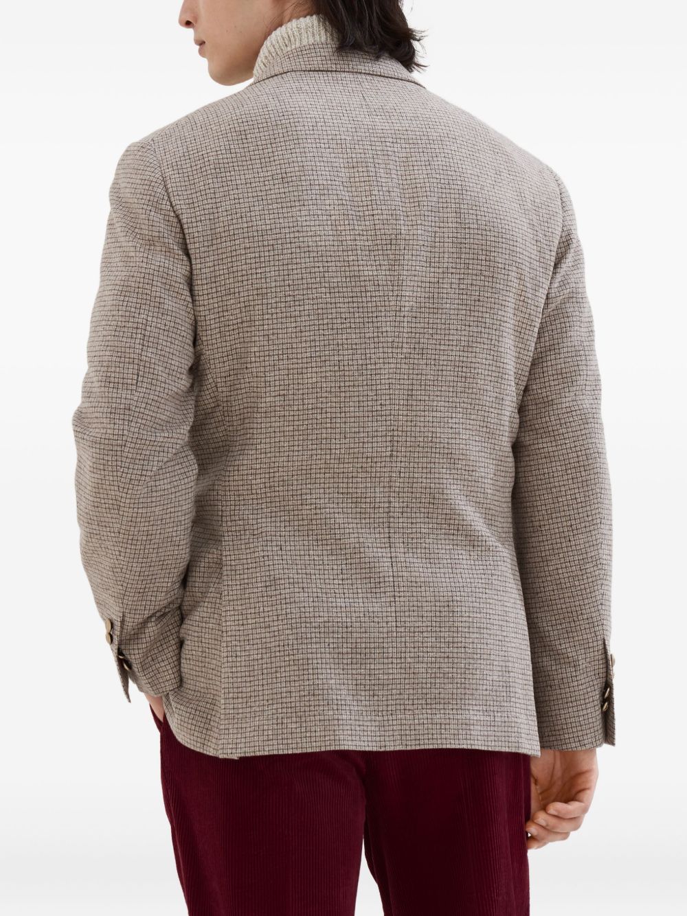 Brunello Cucinelli Wool And Silk Double-breasted Jacket