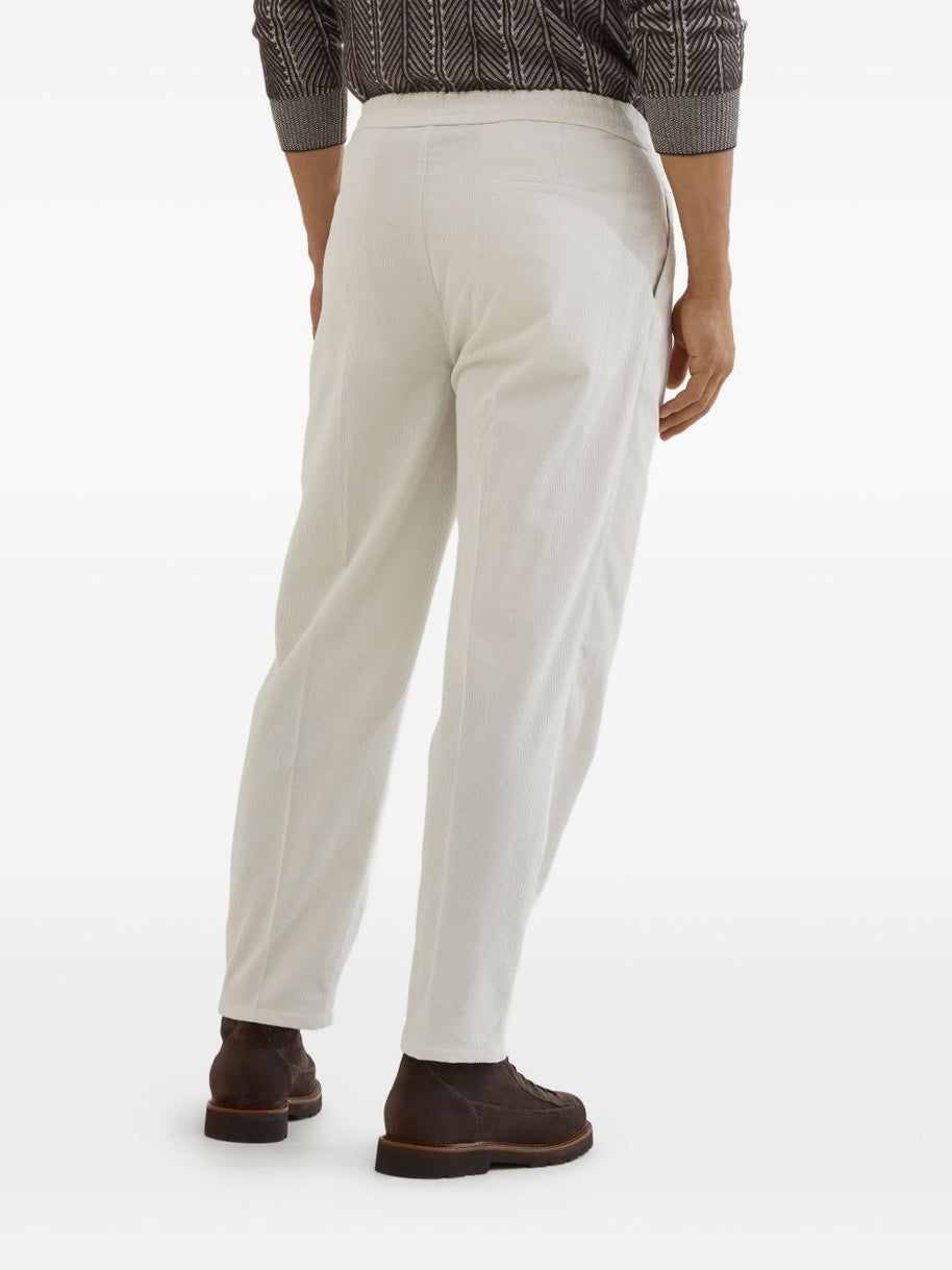 Brunello Cucinelli Velvet Trousers - White
