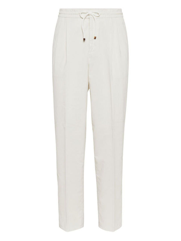 Brunello Cucinelli Velvet Trousers White