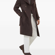 Brunello Cucinelli Velvet Trousers - White