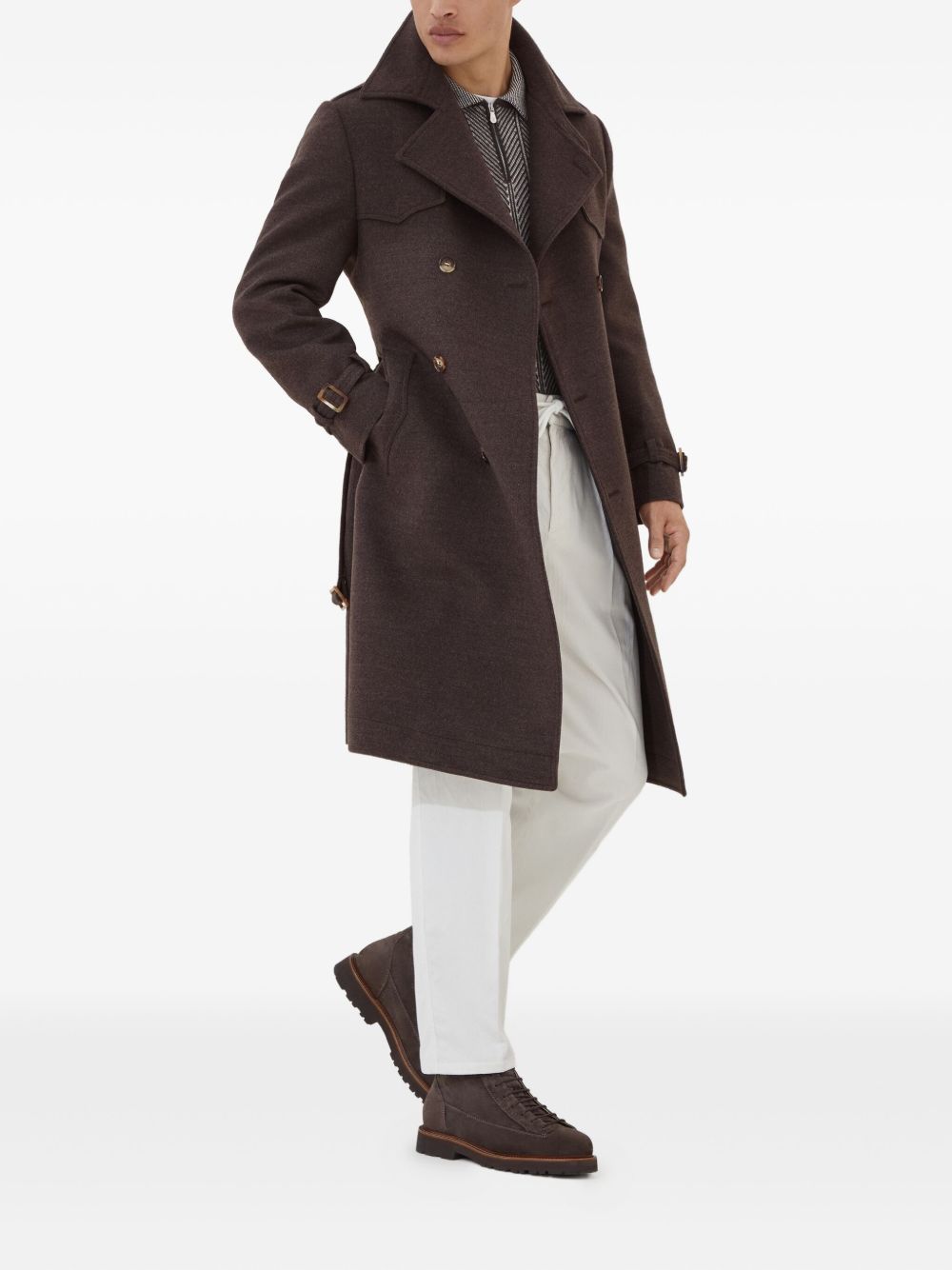 Brunello Cucinelli Velvet Trousers - White