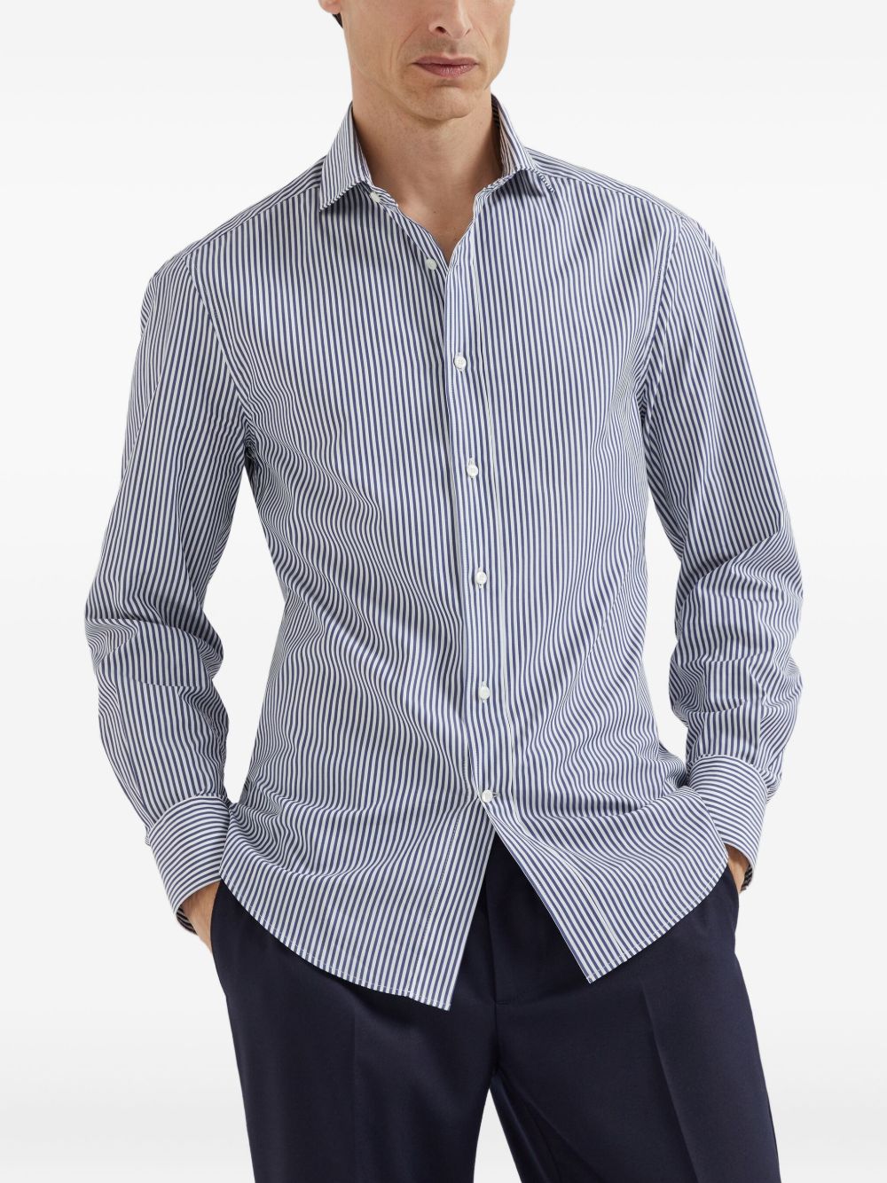 Brunello Cucinelli Cotton Shirt - Blue