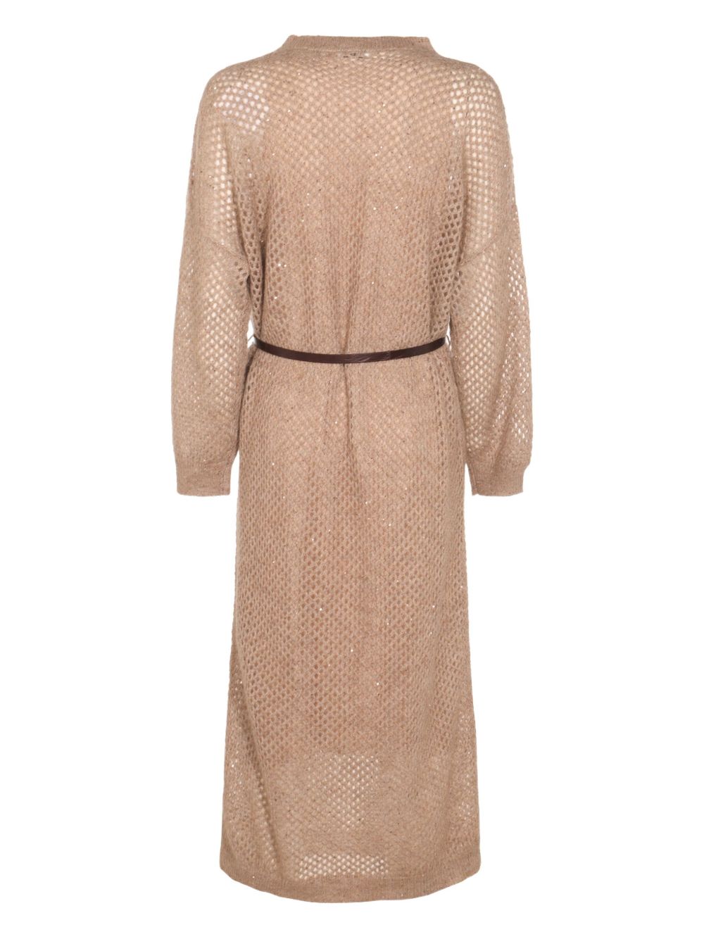 Brunello Cucinelli Wool Long Dress - Brown