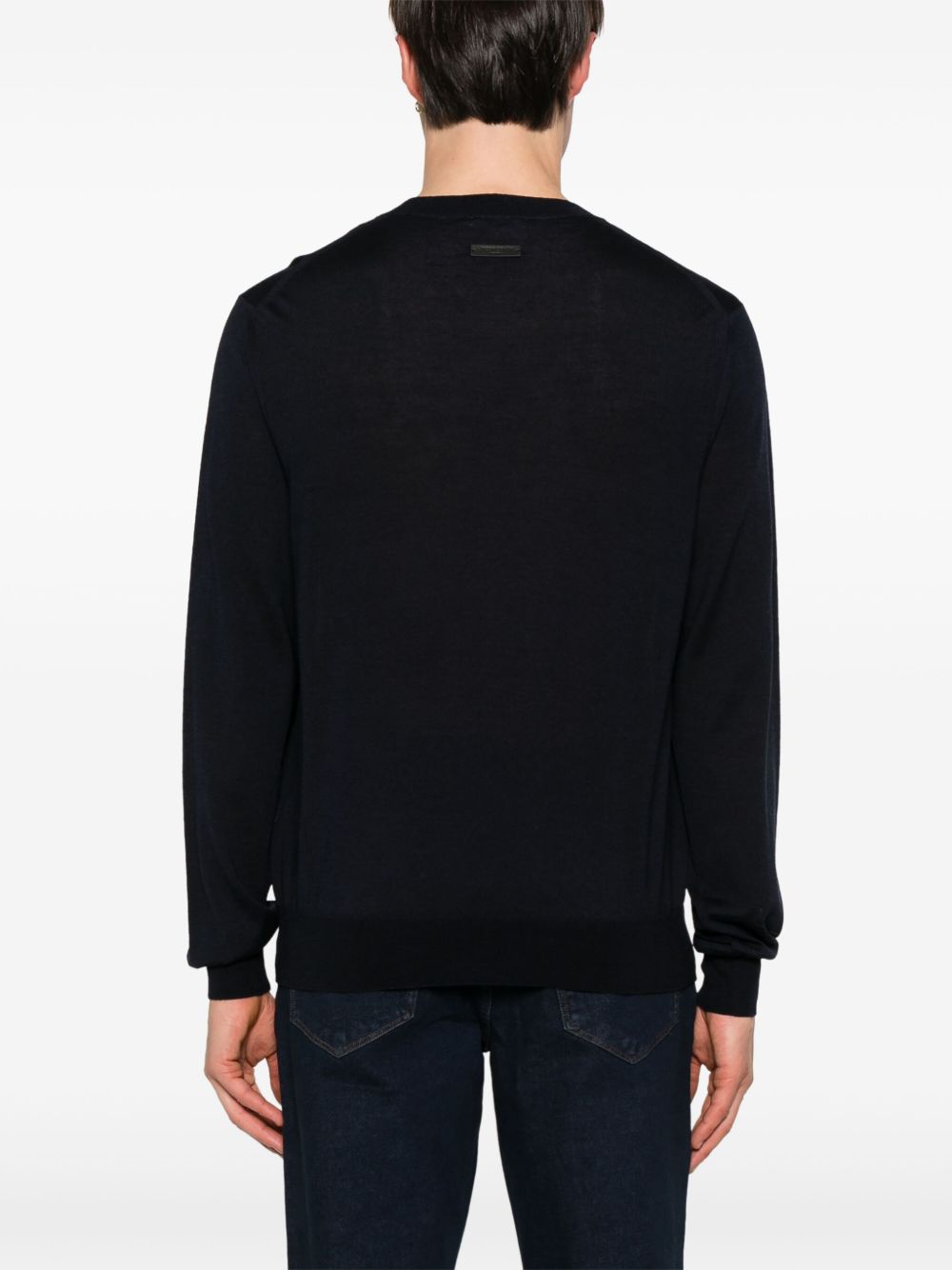 Jacob Cohen Wool And Silk Crewneck Sweater - Blue