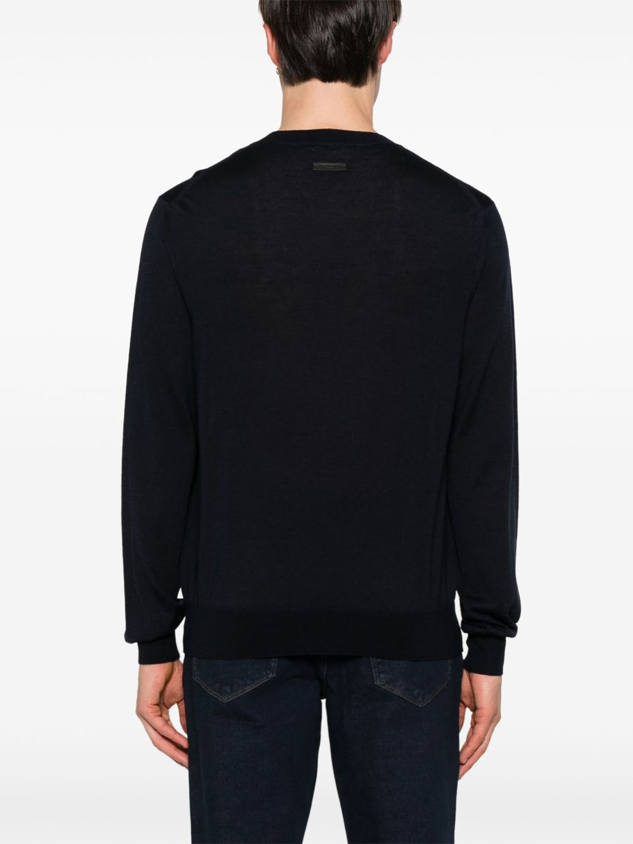 Jacob Cohen Wool And Silk Crewneck Sweater - Blue