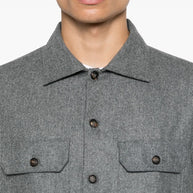 Brunello Cucinelli Wool Shirt - Grey