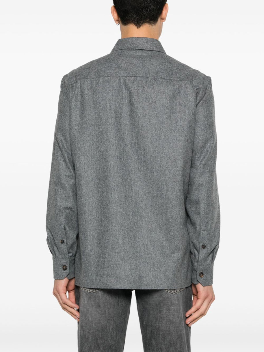 Brunello Cucinelli Wool Shirt - Grey