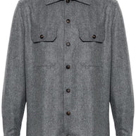 Brunello Cucinelli Wool Shirt - Grey