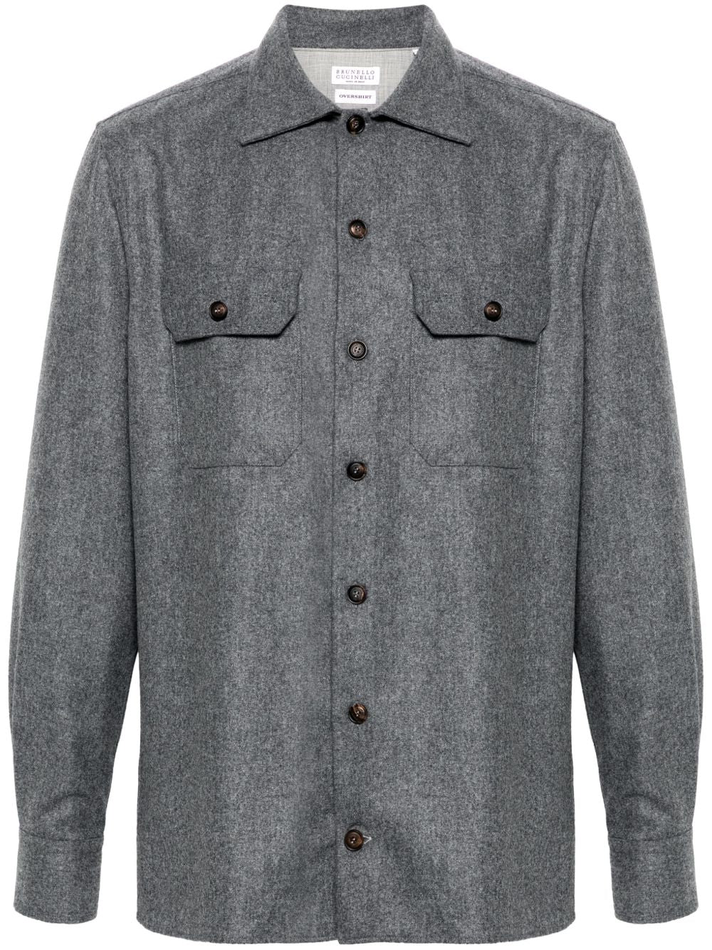 Brunello Cucinelli Wool Shirt - Grey