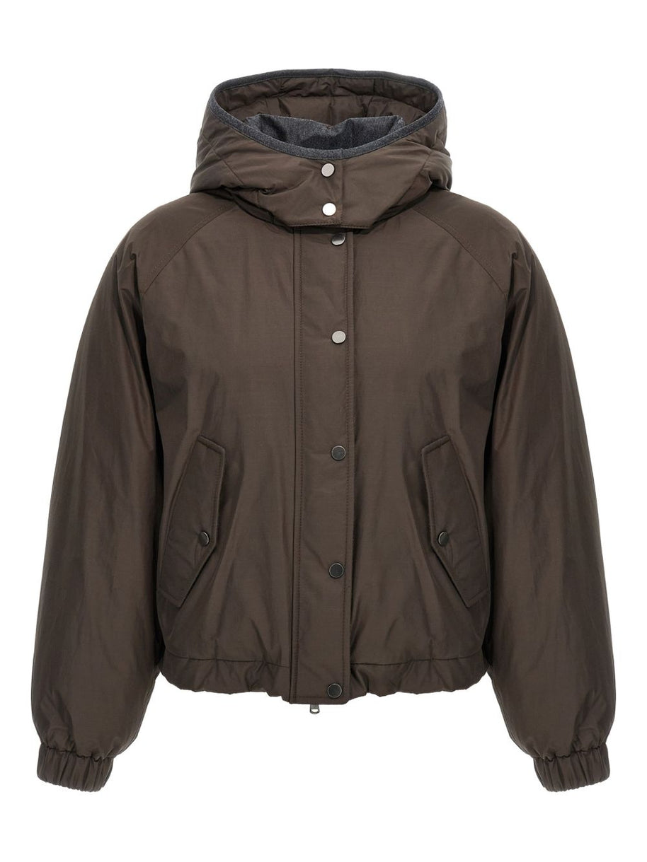 Brunello Cucinelli Short Down Jacket Brown