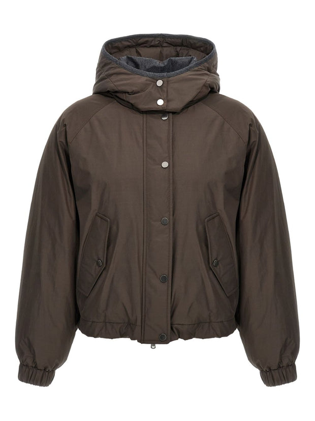Brunello Cucinelli Short Down Jacket Brown
