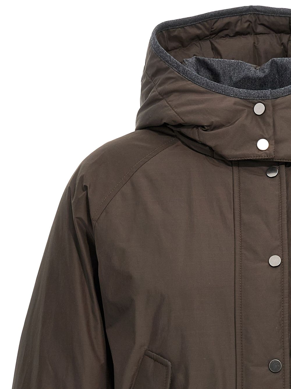Brunello Cucinelli Short Down Jacket Brown