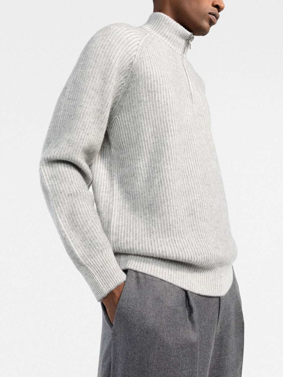 Brunello Cucinelli Cashmere Turtle-neck Sweater - Light Grey