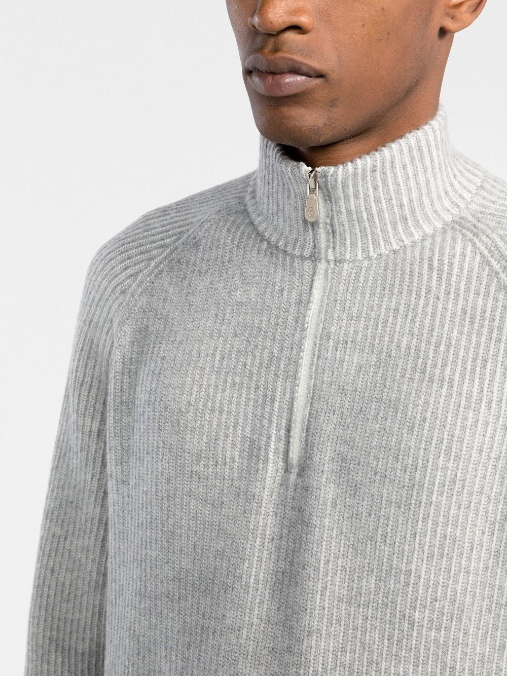 Brunello Cucinelli Cashmere Turtle-neck Sweater - Light Grey