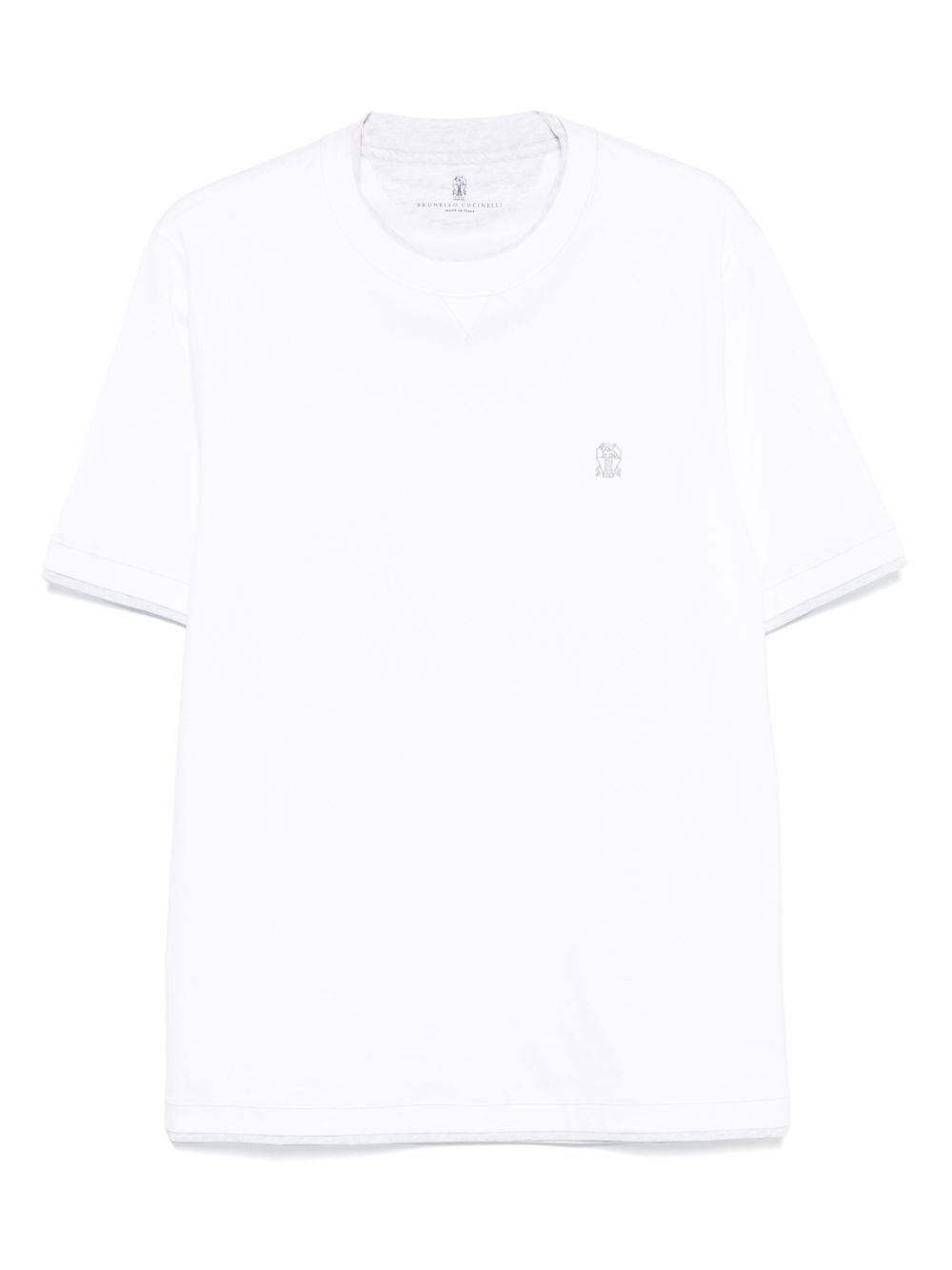 Brunello Cucinelli Logo Cotton T-shirt - White
