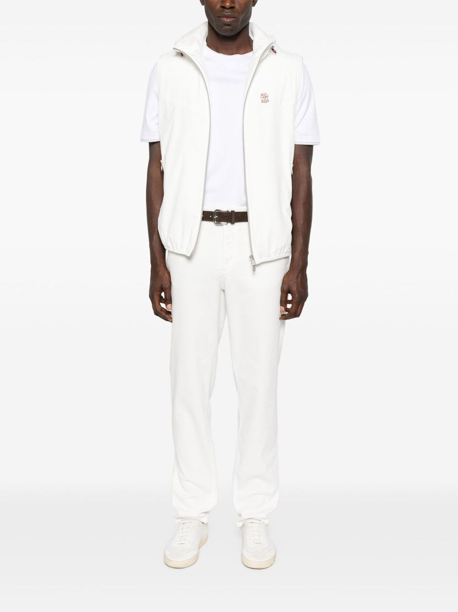 Brunello Cucinelli Logo Cotton T-shirt - White