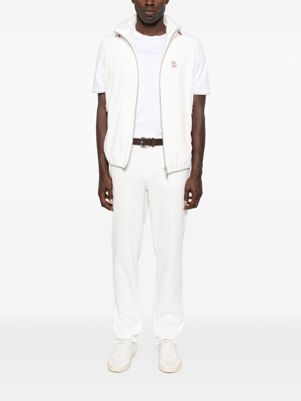 Brunello Cucinelli Logo Cotton T-shirt - White