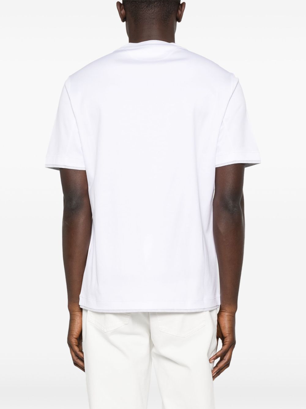 Brunello Cucinelli Logo Cotton T-shirt - White