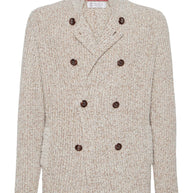 Brunello Cucinelli Wool And Cashmere Jacket - Beige