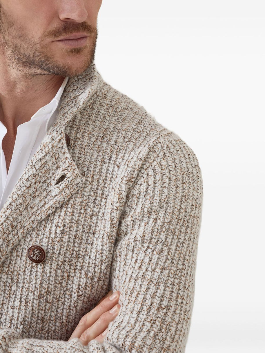 Brunello Cucinelli Wool And Cashmere Jacket - Beige