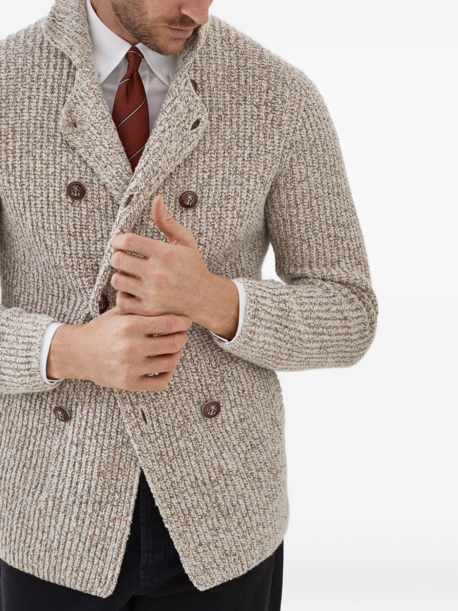 Brunello Cucinelli Wool And Cashmere Jacket - Beige