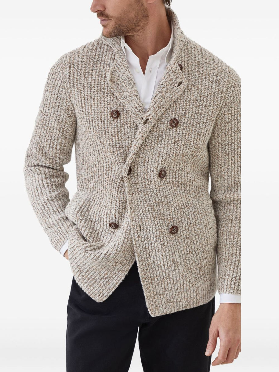 Brunello Cucinelli Wool And Cashmere Jacket - Beige