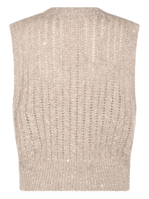 Brunello Cucinelli Wool Tank Top - Ivory